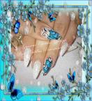 Best Nails - White and blue nails