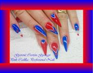 Best Nails - Blue and red nail