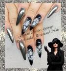 Best Nails - Black and chrome nail