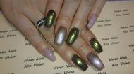 Best Nails - Nude és arany chrome