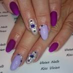 Best Nails - Matt és fényes lila kombó