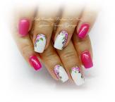 Best Nails - pink flower nail