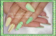Best Nails - Green and yellow nail art
