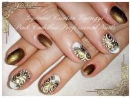 Gold nail art