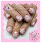 Pink nail art