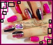 Pink nail art