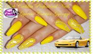Yellow nail art