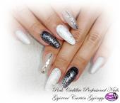 Silver nail art