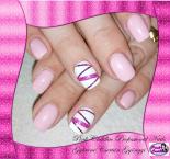 Pink nail art