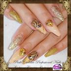 Gold nail art