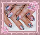 Pink nail art