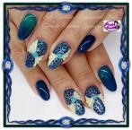 Blue nail art
