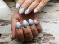 Best Nails - Glitter milky ombre 