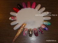 néhány minta és gél lakkok