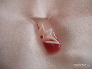 3D porcelán virág színváltós zselével