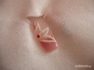 3D porcelán virág színváltós zselével