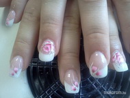 akril virág ezüst csillámmal