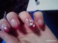 rózsaszín csillámos virággal