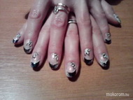 Anikó fekete ezüstje virággal