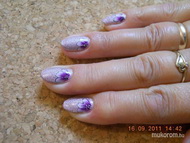 Gél lakk kicsi virággal