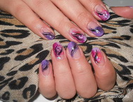 Lilát is és rszínt is tegyél bele