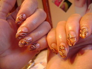 Csillámos zselé,akrillal díszítve