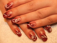 kombinált zselés díszítés