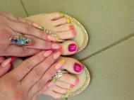 Pedikűr gél lakkal