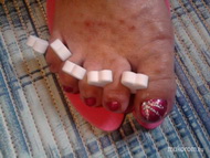 lábköröm díszités