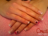 porci akryl virággal