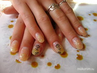 csillámos porci akril festéssel