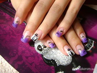 francia köröm akril festéssel