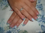 kék csillámos porci