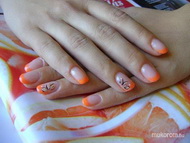 francia köröm akril festéssel