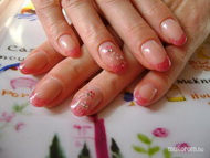 francia köröm akril festéssel