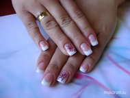 francia köröm akril festéssel