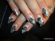 Best Nails - metál virág porciból