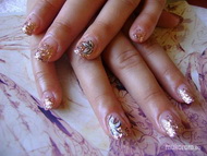 csillámos porci akril festéssel