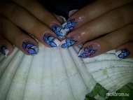 Porcelán és akril minta