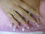 porcelán építés 3D virágokkal