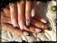 porcelan korom akryl diszitessel