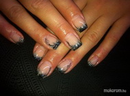 csillámos fekete vég