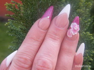 Porcelán 3d virággal