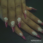 Best Nails - porci virágos akrillal