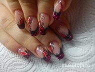 transzferfóliával díszítve