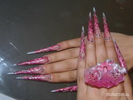 Porci stilleto zselés festéssel 