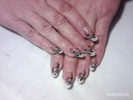 Francia fekete ezüst mintával