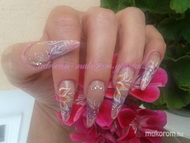 Porcelán akril és swarovski díszítéssel