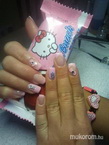 Best Nails - kittykének hello kitty