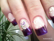 Best Nails - lila virágos 